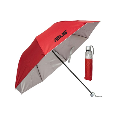 22″ 3 Fold Polyester Solid Umbrella