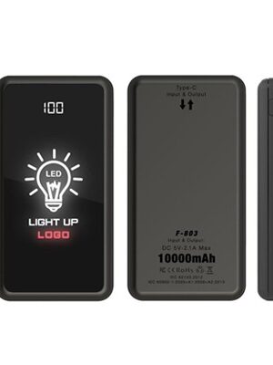 LED Light Up Logo Power Bank - 10000mAh
