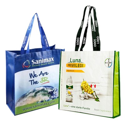 Custom Laminate Non-Woven Bags with Polyester Handle – 100gsm