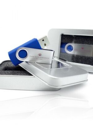 Mini Half Window USB Metal Tin Box
