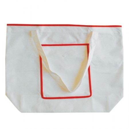 Foldable Two-Tone Durable Bamboo Tote Bags (490x365x140)