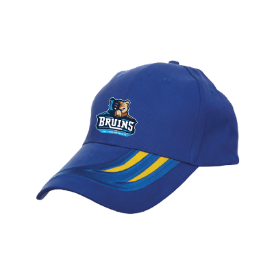 OS Baseball Cotton Brush Cap 200g 6 Panel with Stripe