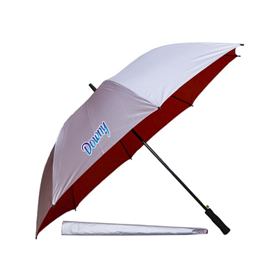 30″ Silver Coated Golf Umbrella with Silver Pouch