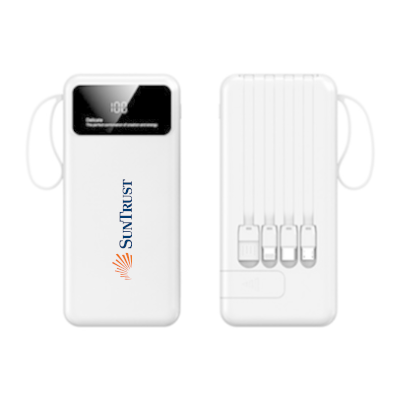 FAST Charging with 4 Detachable Cable Portable Power Bank – 10000mAh