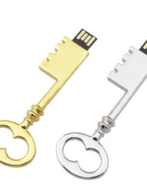 Retro Metal Key Shape USB Flash Drive - 4GB