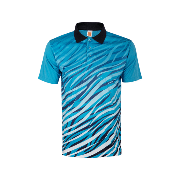 OS Stripe Tone Polyester 150gsm Collar T-Shirt - Image 5
